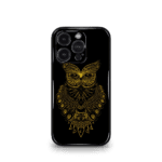 Brown Owl Trance Black Premium Glossy Metal Phone Case
