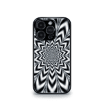 Trippy moving loop Pattern Premium Glossy Metal Phone Case
