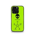 ABCDEFUCKOFF Alien Green Trippy Premium Glossy Metal Phone Case