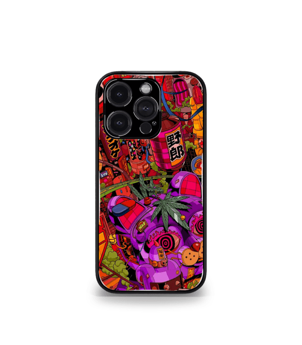 Weed Pink Psych Collage Premium Glossy Metal Phone Case