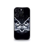 Black Trippy Owl Premium Phone Case