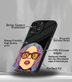 Fuck you Girl Black Premium Phone Case - Image 3