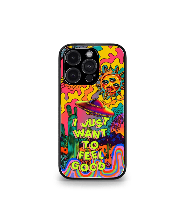 Trippy Spaceship Alien Yellow Premium Phone Case