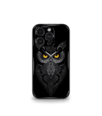 Trippy Owl Black Premium Phone Case