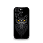 Trippy Owl Black Premium Phone Case