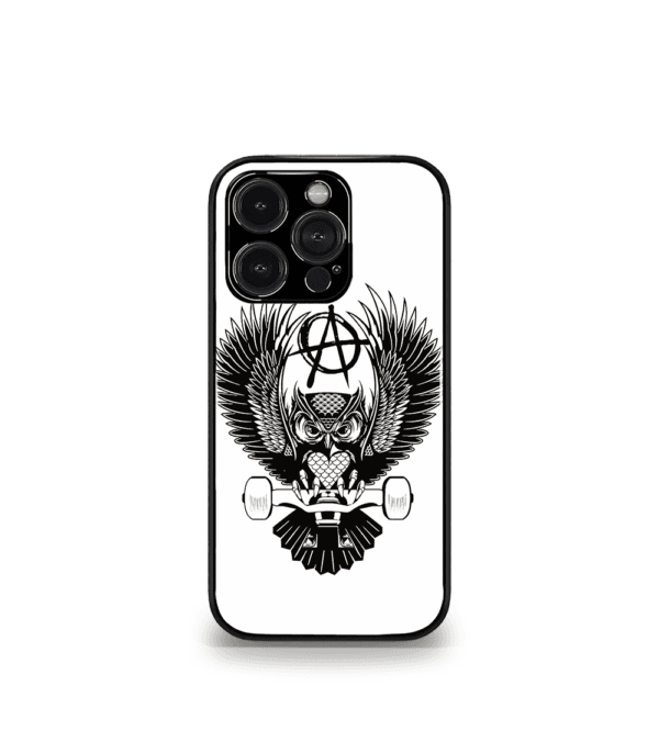White illuminati Owl Black Premium Phone Case