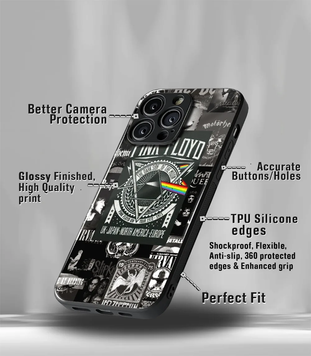 Pink Floyd Collage Premium Phone Case - Image 3