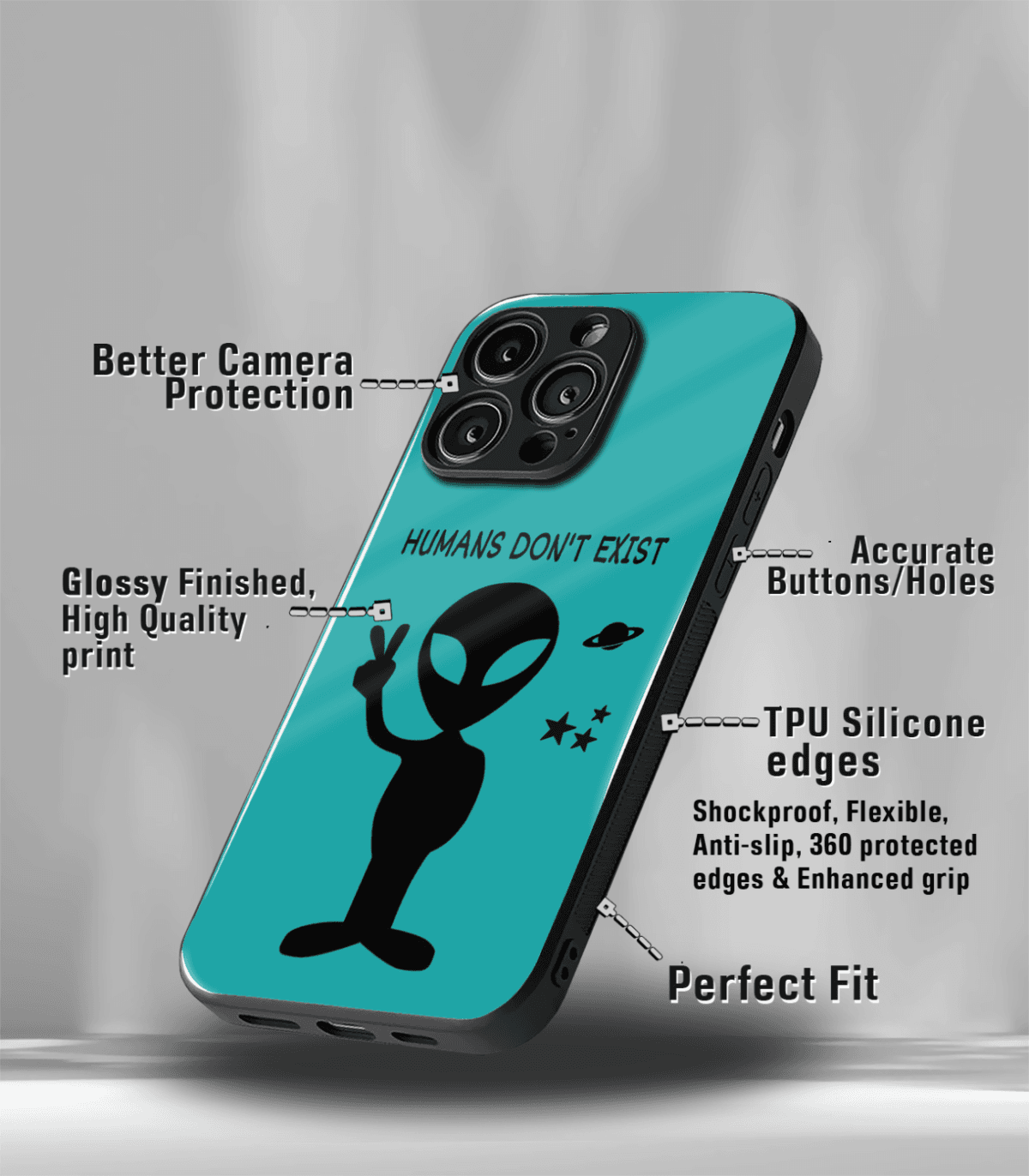 Humans Don't Exist Premium Phone Case - Image 3