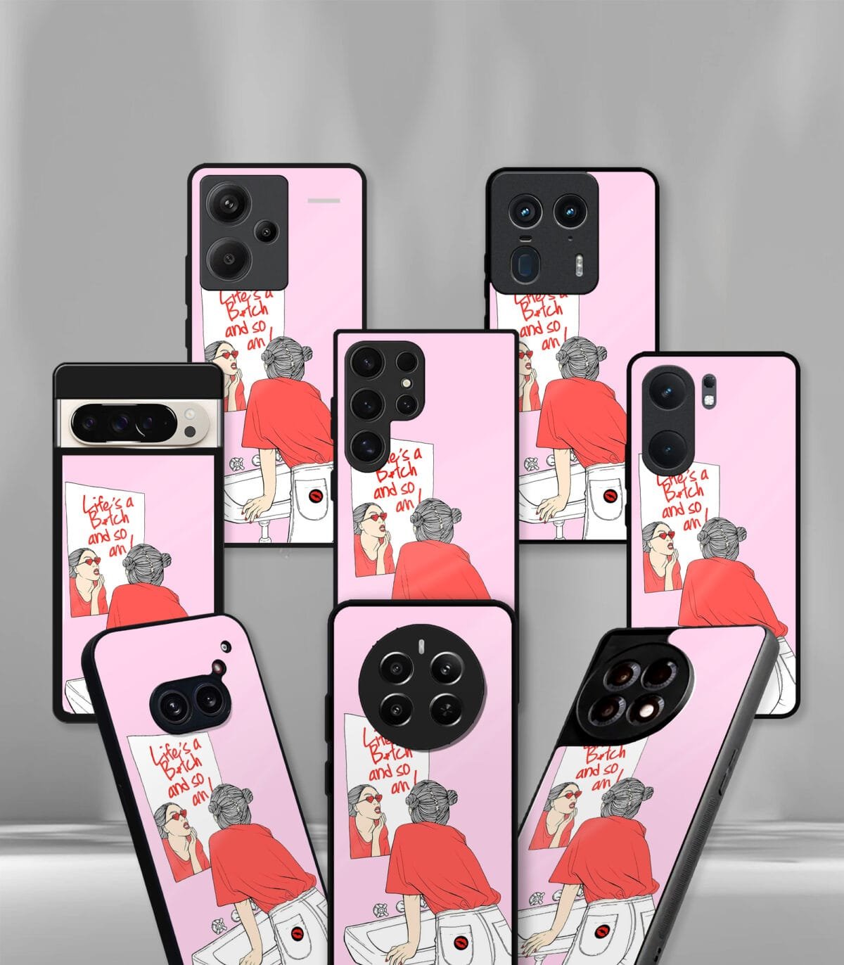 Pink Girly at Mirror Premium Phone case - Image 2