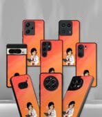 Orange medico Girly vector Premium Phone case - Image 2