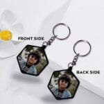 Photo Printed Keychain 2 Sided- Hexagon shape