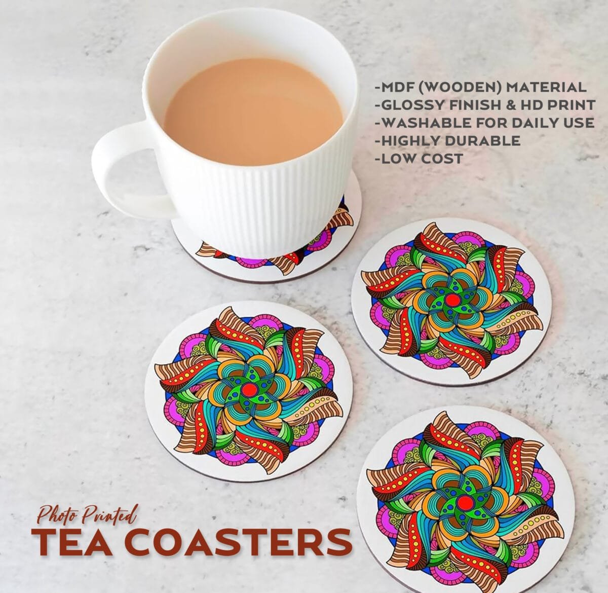 Photo Printed Tea Coaster- Round shape - Image 2